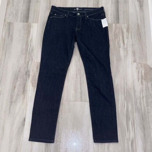 7 For All Mankind Gwenevere Skinny Ankle, Dark, Mexico, 29x29, NWT, $189 MSRP - Picture 6 of 12